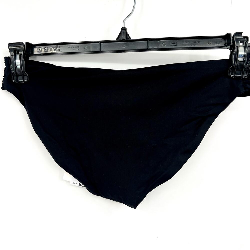 BECCA Women's Muse Side Ruched Bikini Bottoms Small Black Hipster NWT - Picture 8 of 13